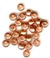 25 5x6mm Large Hole Copper Metal Beads